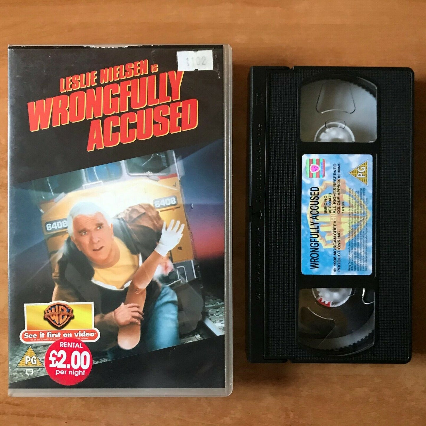 Wrongfully Accused: "The Fugitive" Parody - Comedy [Large Box] Rental - Pal VHS-