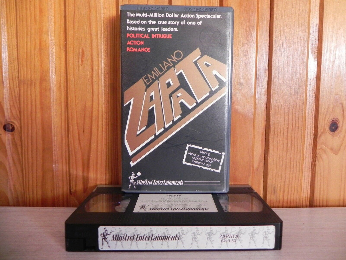 Zapata - Emiliano Zapata Salazar - Antonio Aguilar - Minstrel - Pre Cert - VHS-