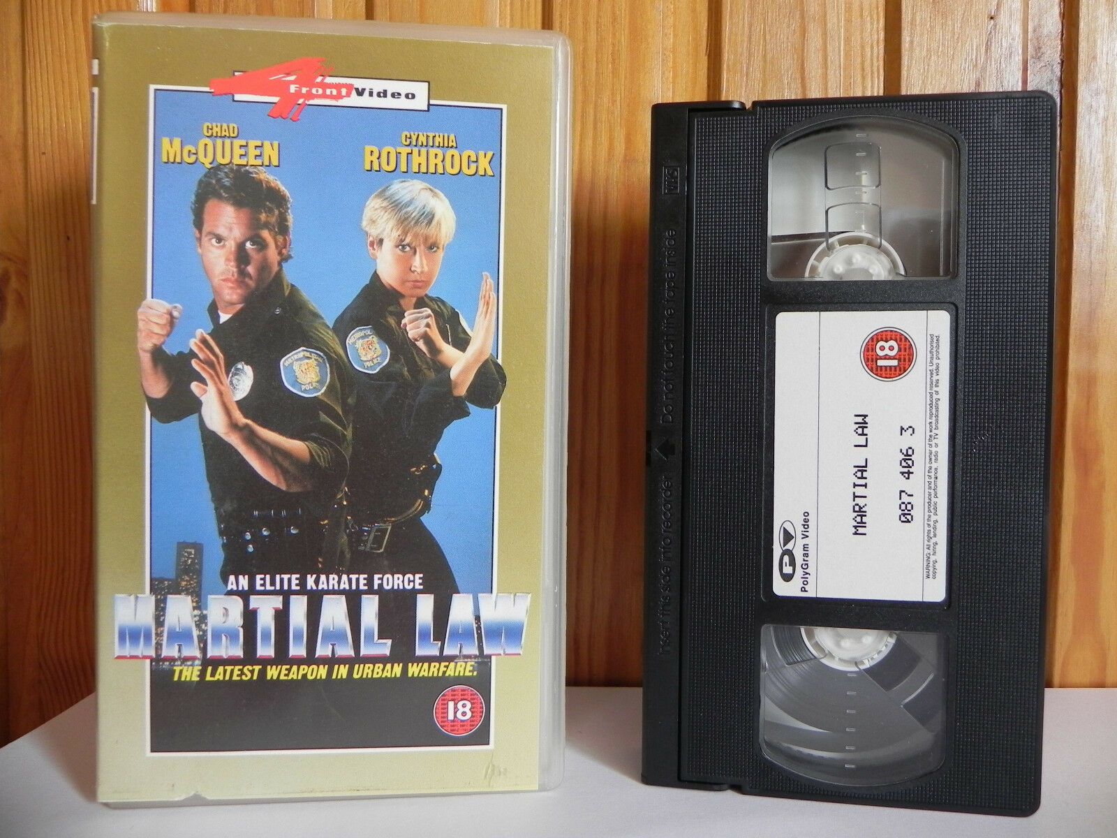 Martial Law - 4 Front - Martial Arts - Chad McQueen - Cynthia Rothrock - VHS-