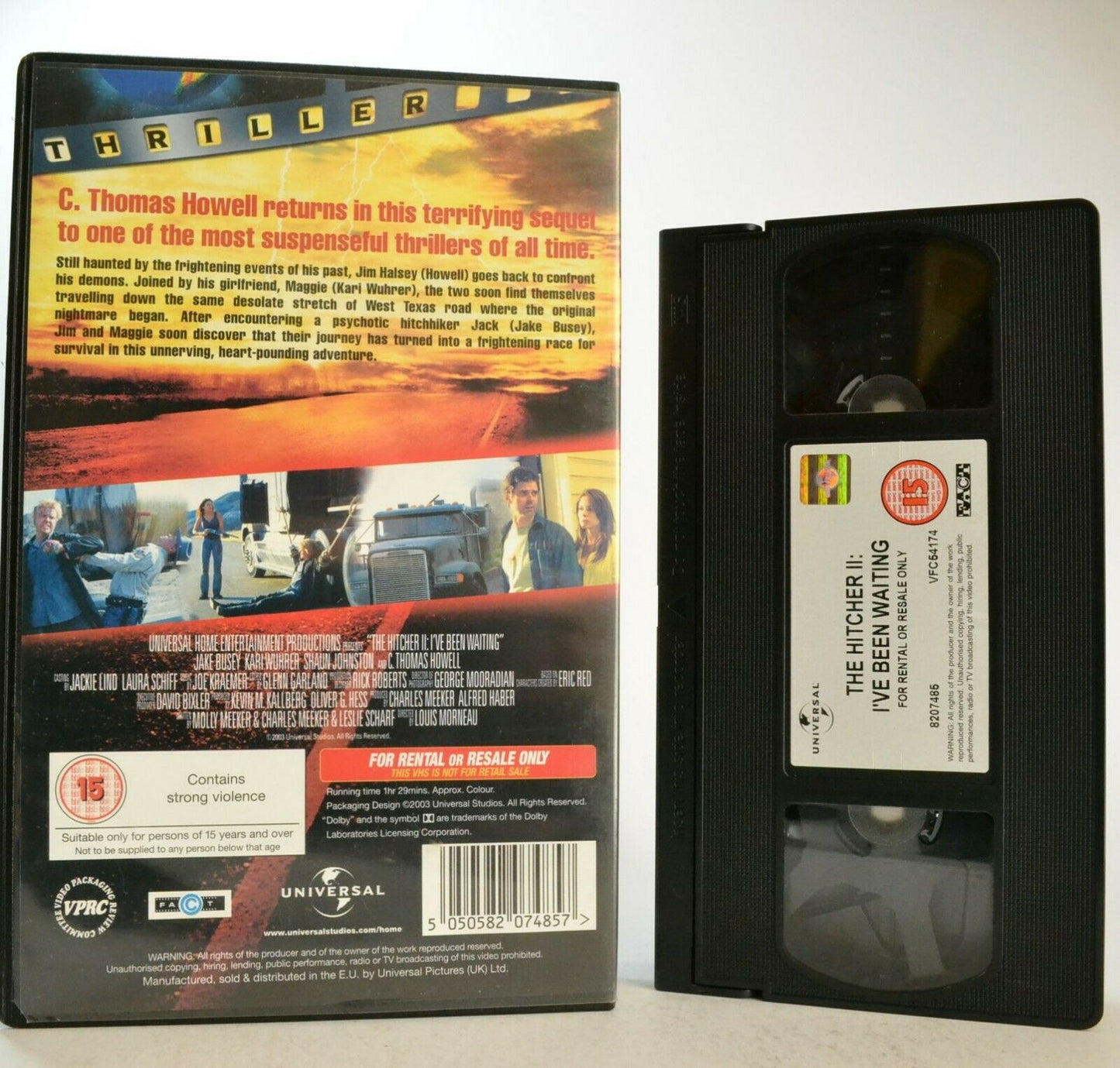 The Hitcher 2: I've Been Waiting - Thriller (2003) - Large Box - Ex-Rental - VHS-