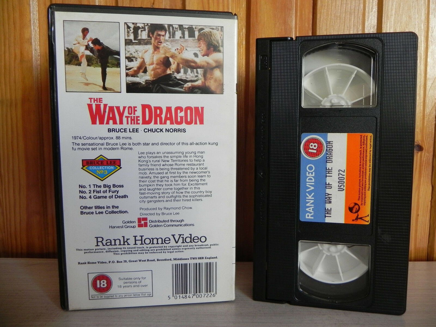 The Way Of The Dragon (1972); [Rank Video] - Martial Arts - Bruce Lee - Pal VHS-