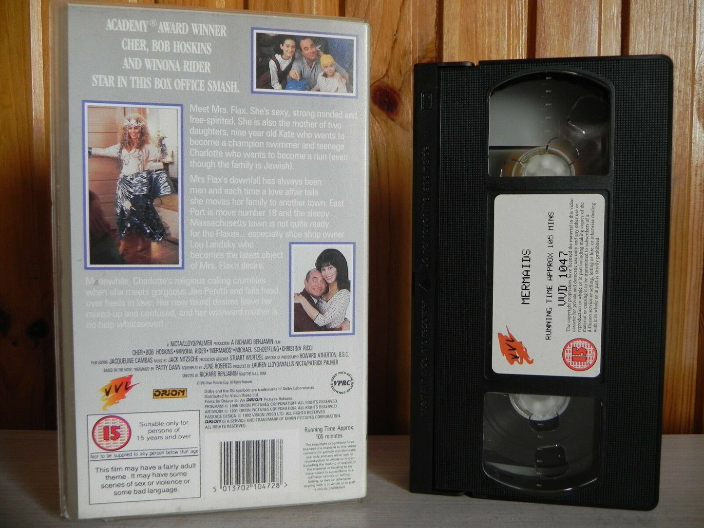 Mermaids - Orion - Romance - Comedy - Cher - Bob Hoskins - Winona Rider - VHS-