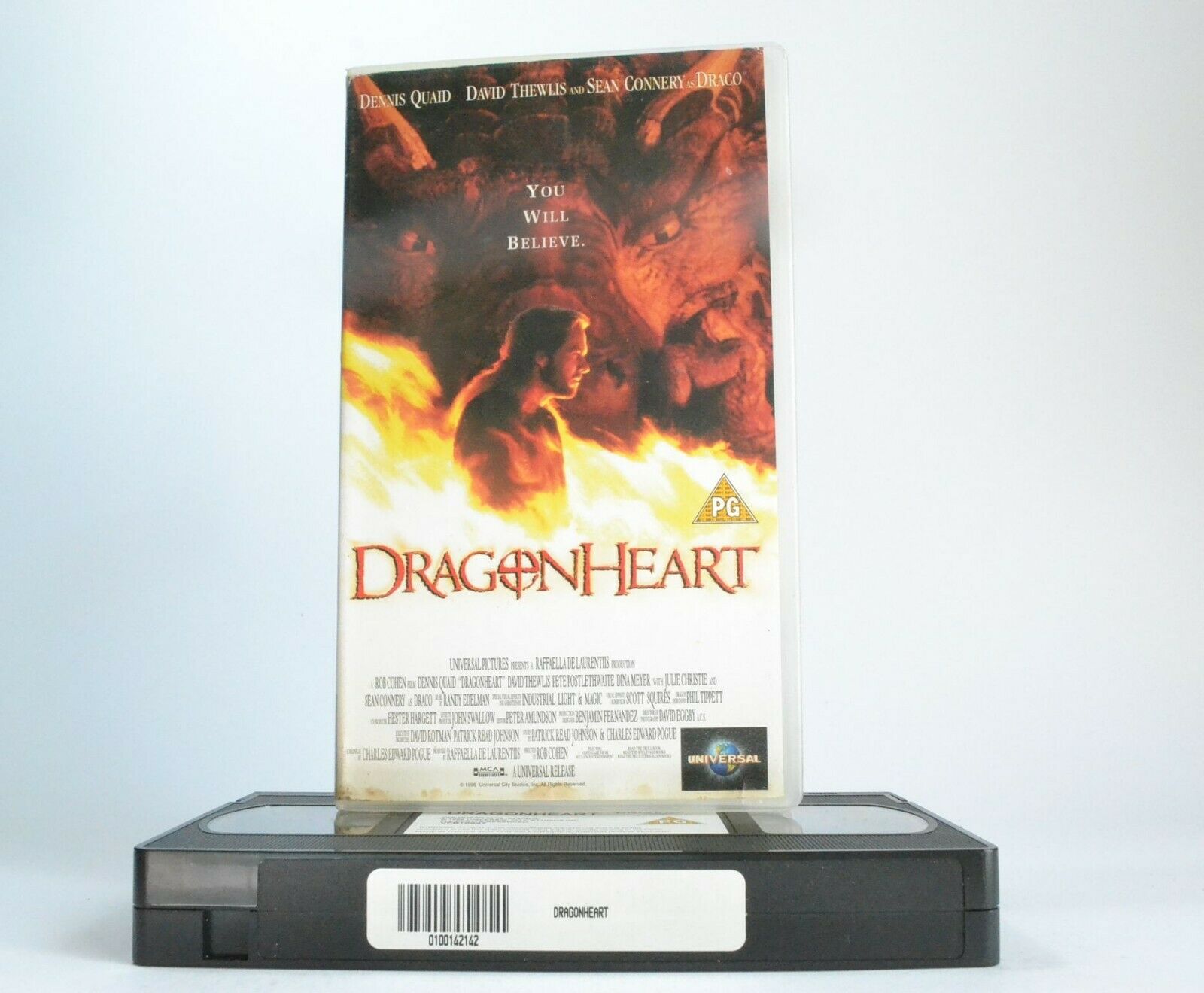 Dragonheart (1996) - Fantasy Adventure - Dennis Quaid/Sean Connery - Pal VHS-
