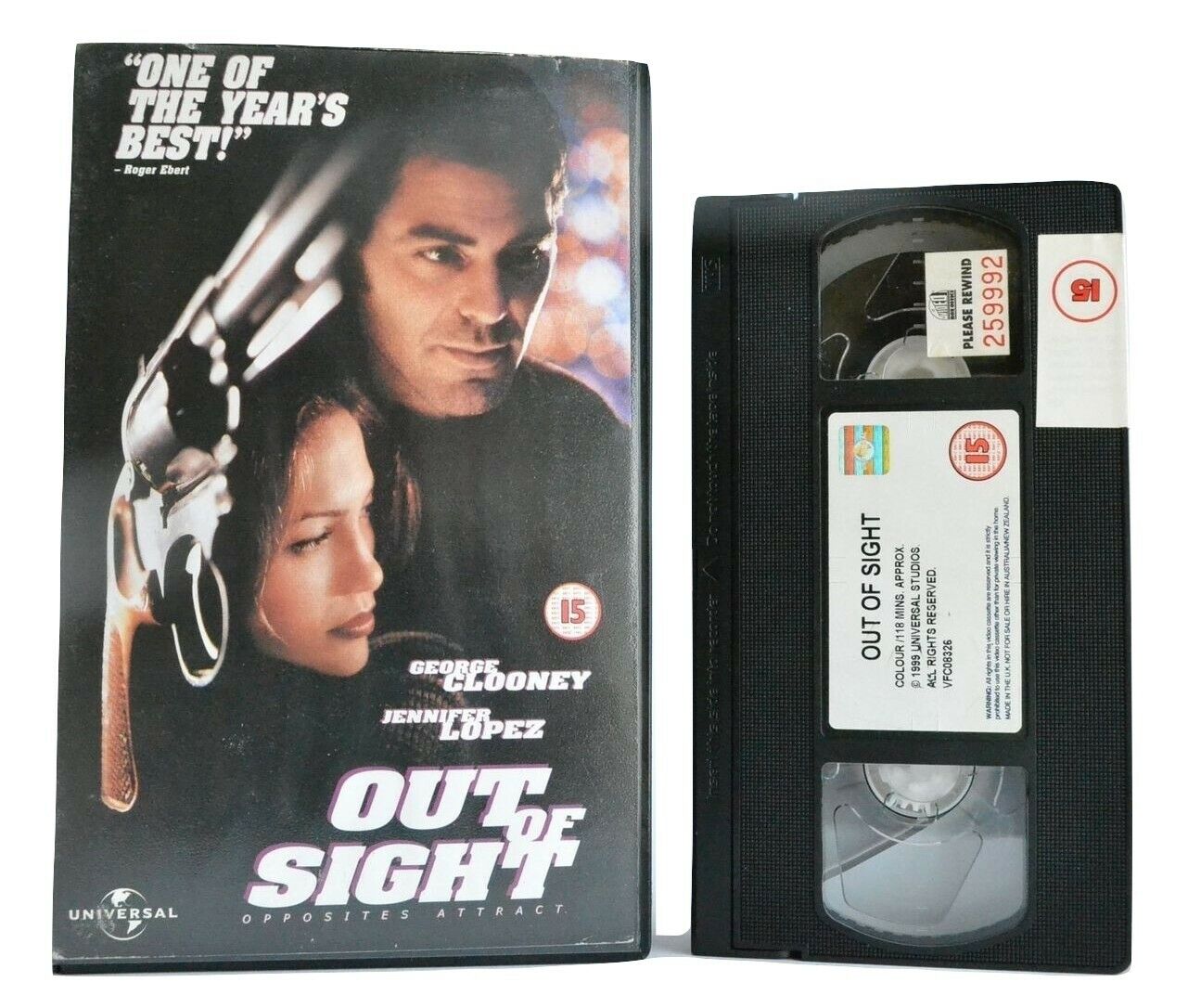 Out Of Sight (1998): Opposites Attract - Crime Comedy - George Clooney - VHS-