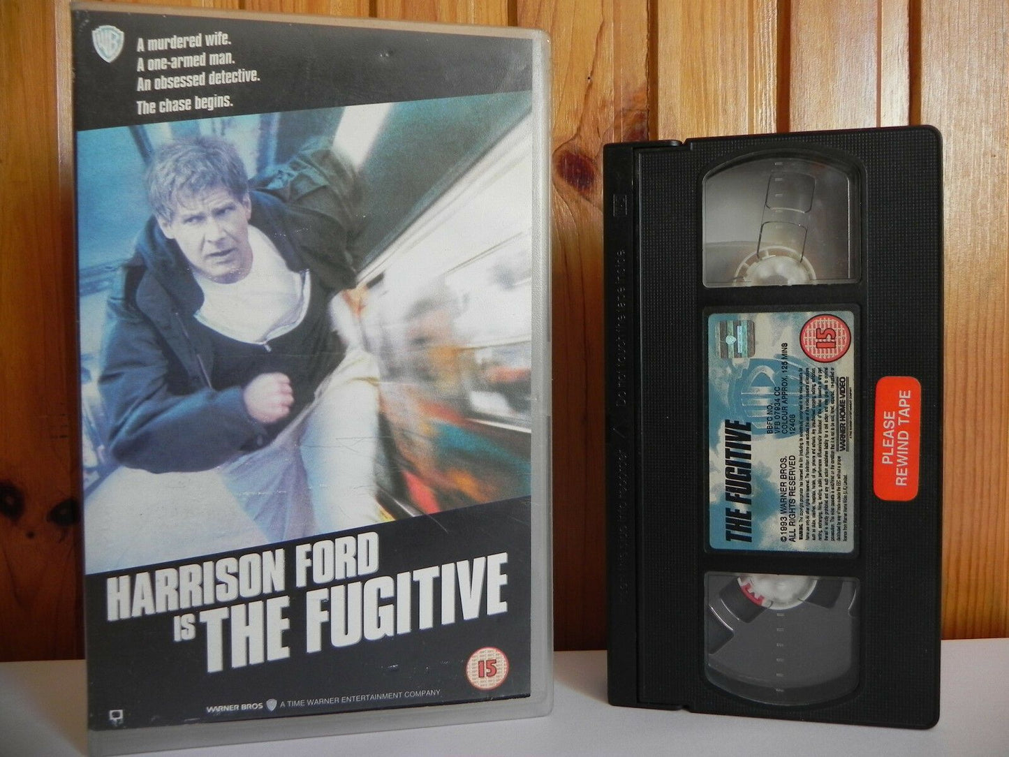 The Fugitive - Large Box - Warner - Thriller - Harrison Ford - Ex-Rental - VHS-