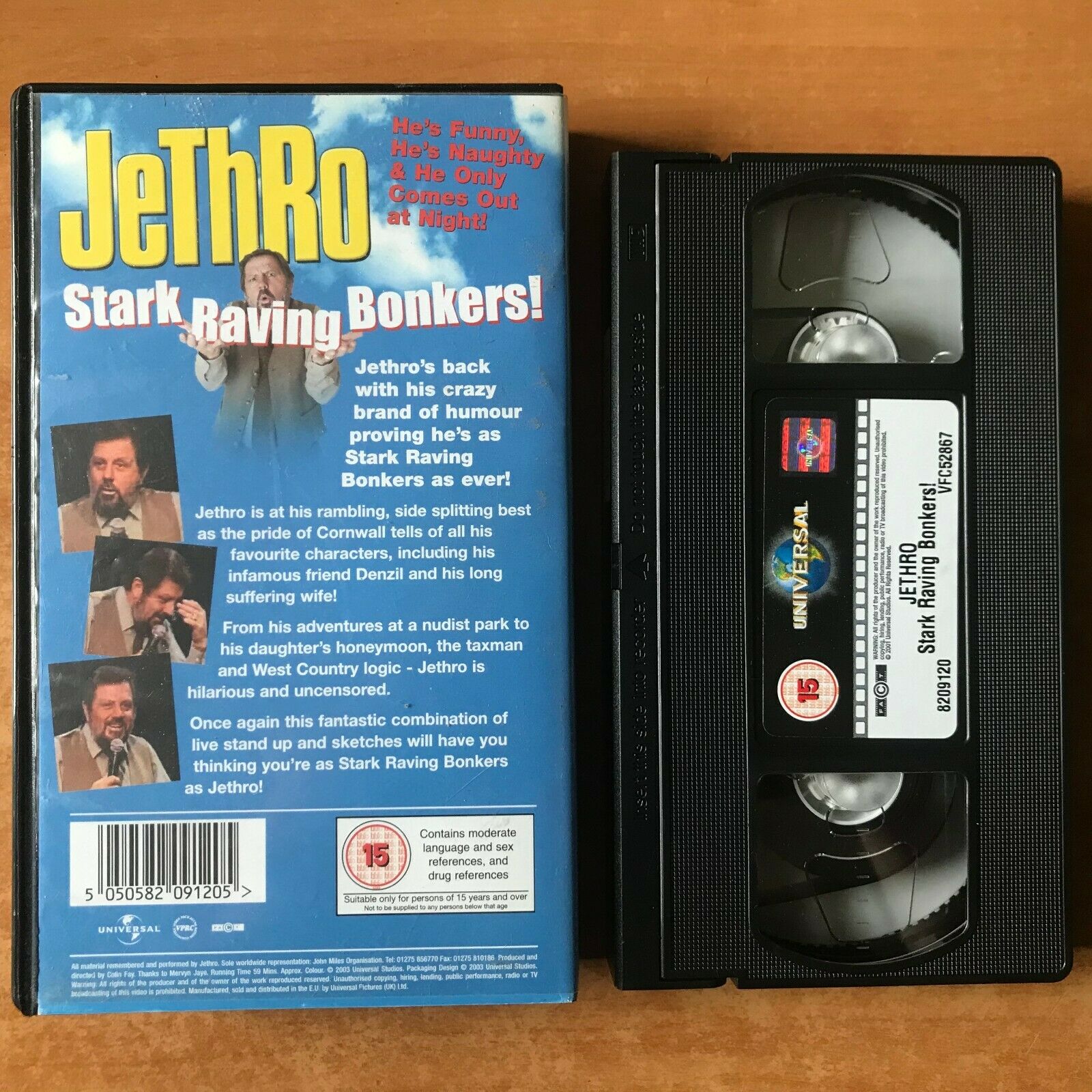 Jethro: Stark Raving Bonkers; [Live Stand Up] Comedy Sketches - Pal VHS-