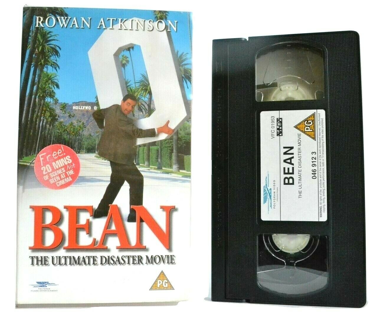Bean: The Ultimate Disaster Movie; [Free Postcard] Comedy - Rowan Atkinson - VHS-