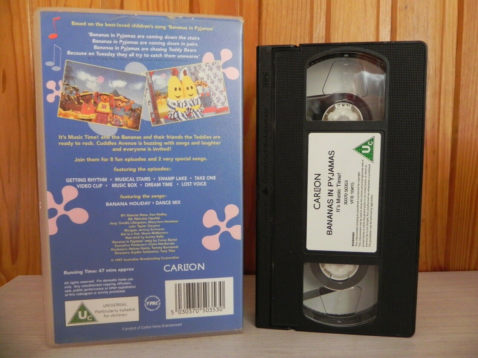 Bananas In Pajamas: (1996) It's Music Time - Helena Harris - Carey Blyton - VHS-