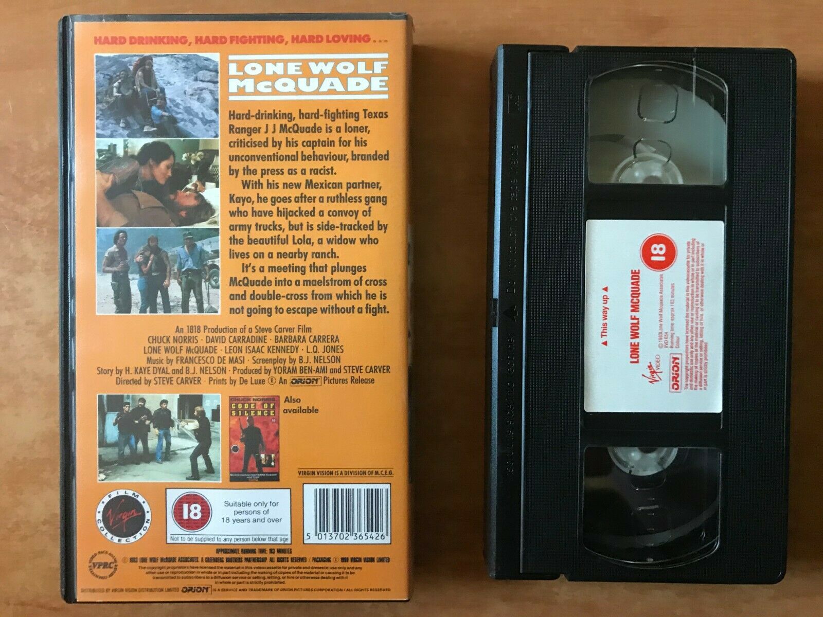 Lone Wolf McQuade: Martial Arts Action [Chuck Norris / David Carradine] Pal VHS-