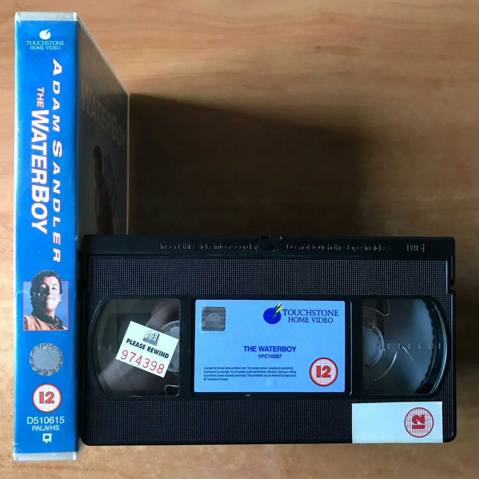 The Waterboy (1998): Sports Comedy [Large Box] Rental - Adam Sandler - Pal VHS-