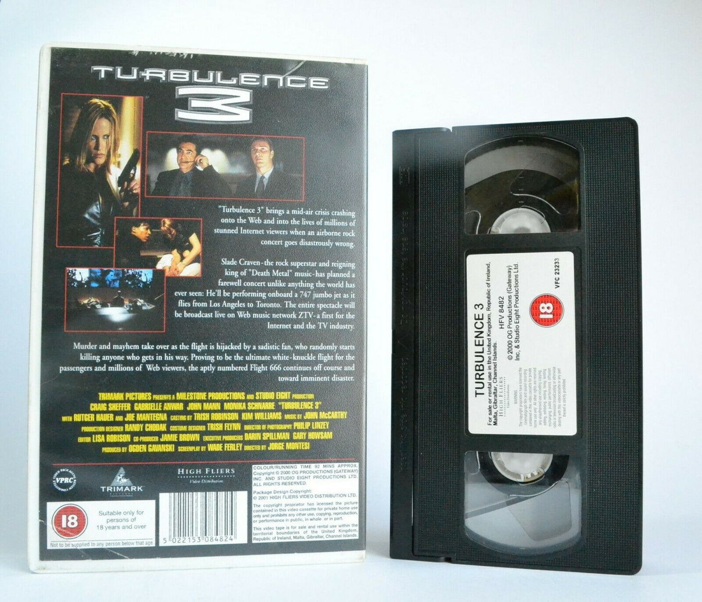 Turbulence 3: Heavy Metal - Disaster Crime Thriller - Joe Mantegna - Pal VHS-