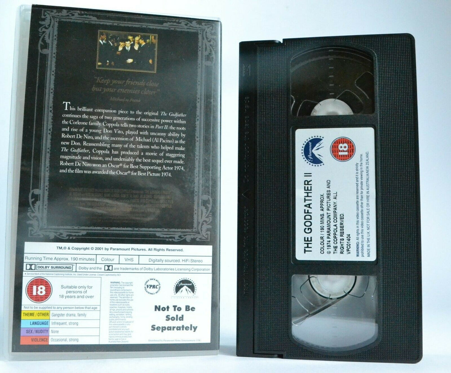 The Godfather, Part 2: Digitally Remastered - Crime Drama - Robert De Niro - VHS-