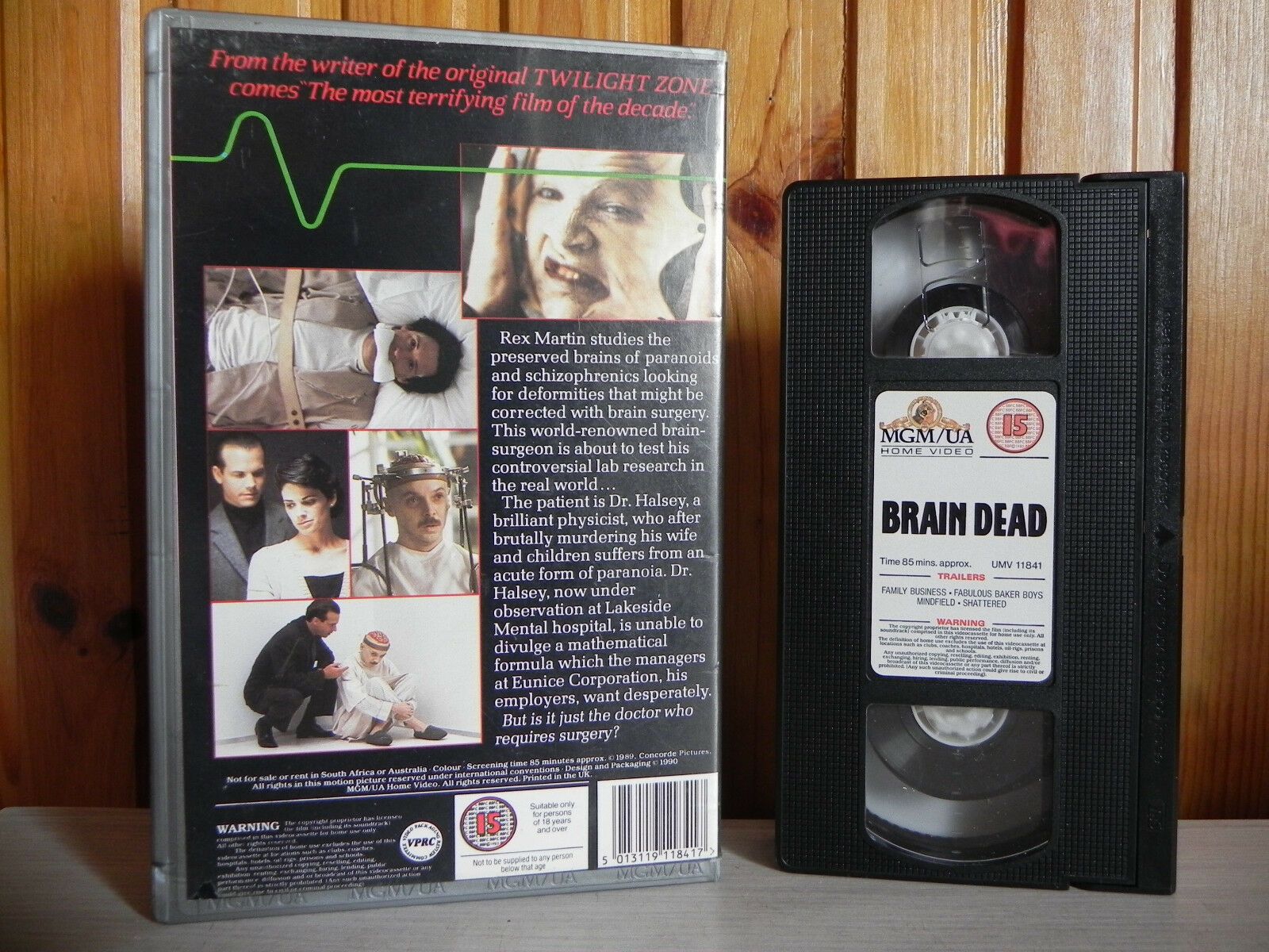 Brain Dead - MGM/UA Home Video - Bill Pullman - Bill Paxton - Bud Cort - Pal VHS-
