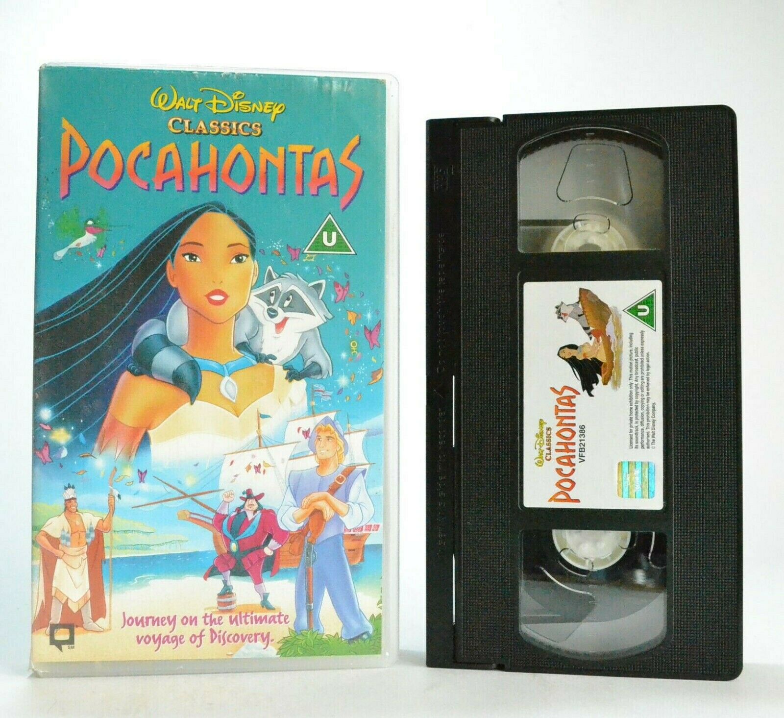 Pocahontas: Animated Musical - Romantic Drama - Walt Disney (1995) Video - VHS-