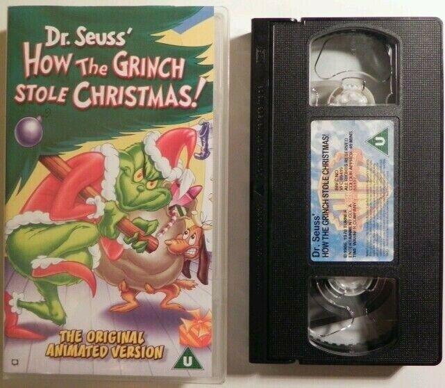 KIDS FILM - DR SEUSS - HOW THE GRINCH STOLE CHRISTMAS - ORIGINAL ANIMATION - VHS-