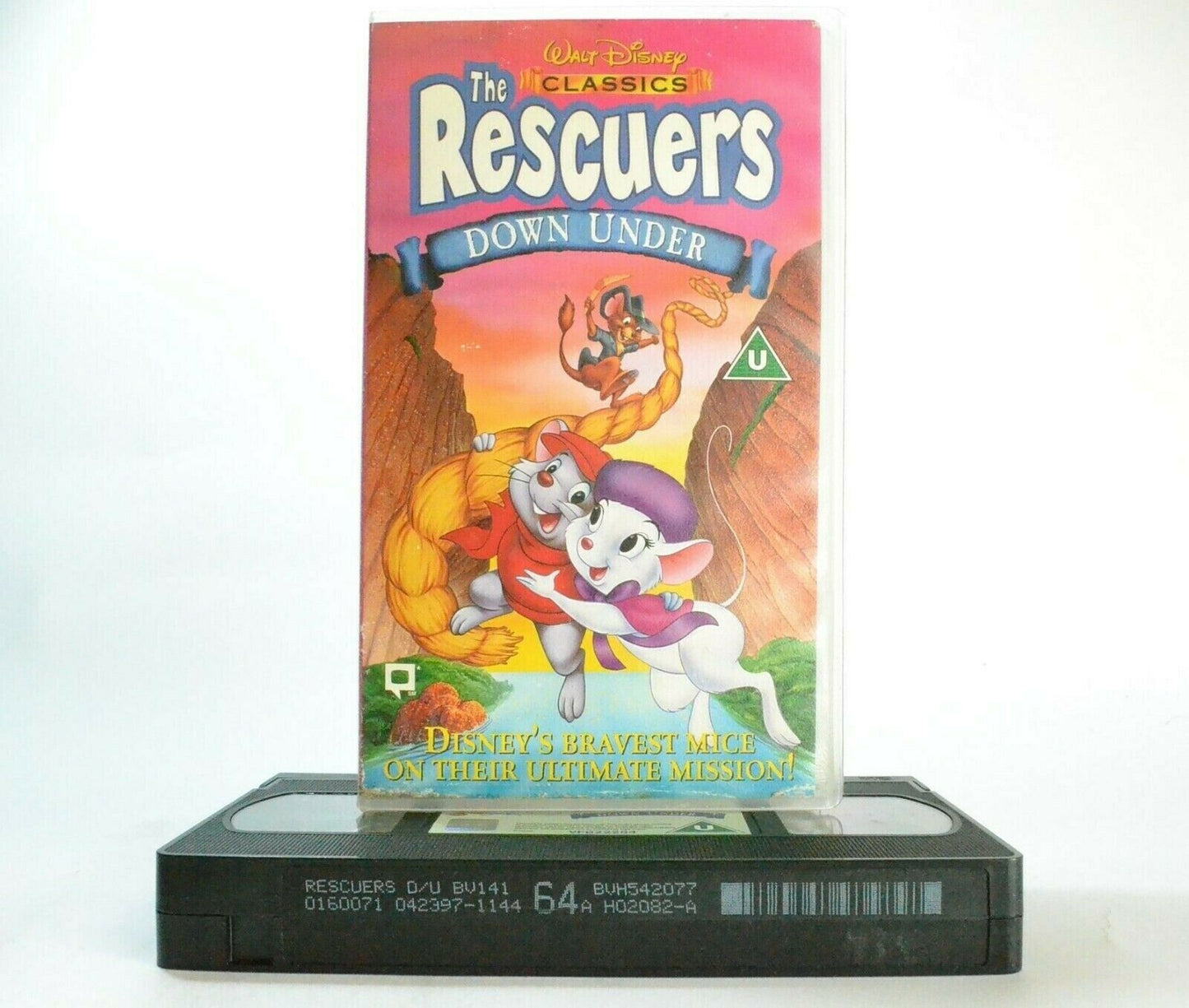 The Rescuers: Down Under - Walt Disney Classic - Animated - Children's - Pal VHS-