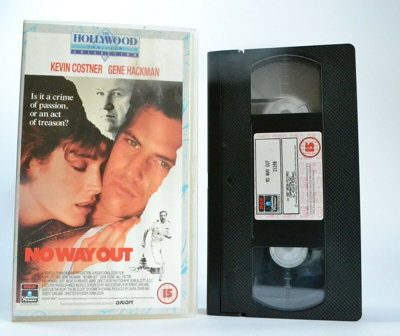 No Way Out (1987):Kenneth Fearing - Political Thriller - Kevin Costner - Pal VHS-