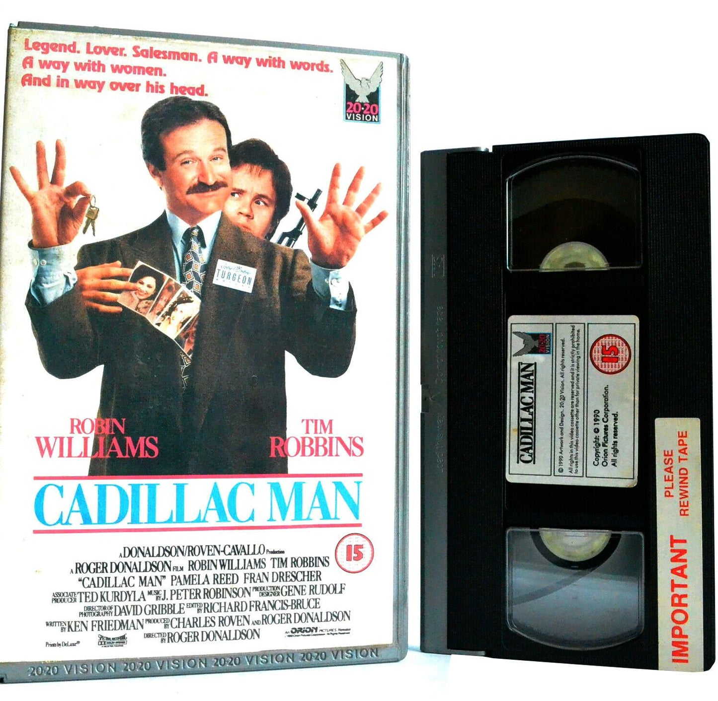 Cadillac Man: 20/20 Vision (1990) - Black Comedy - Large Box - R.Williams - VHS-