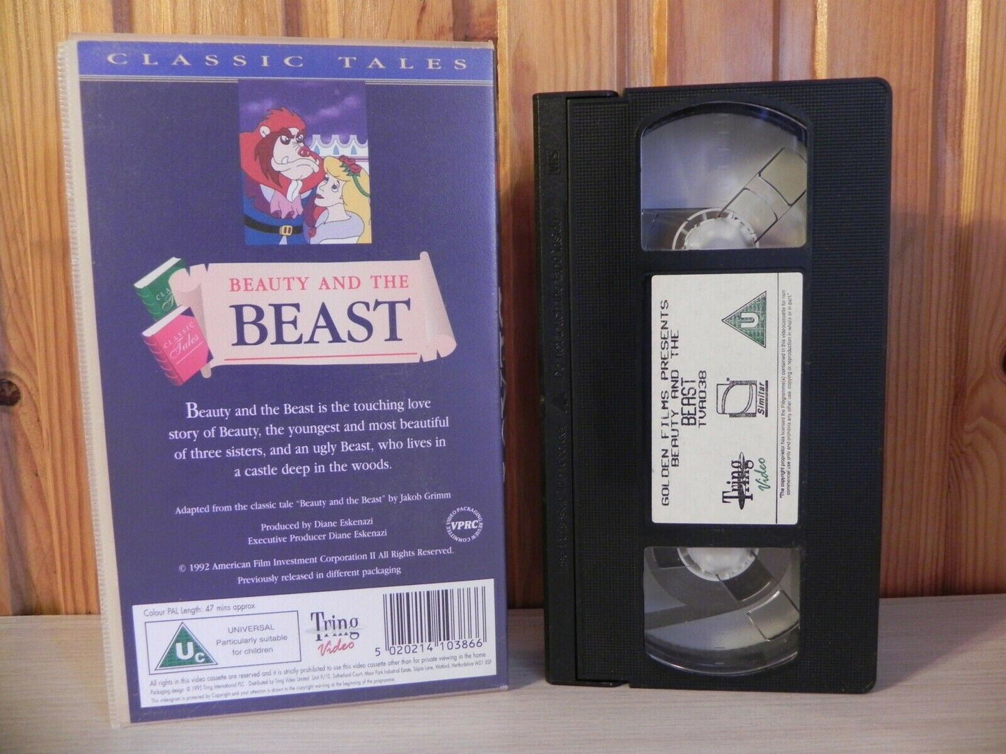 Beauty And The Beast: By Jakob Grimm - Animated Classic Tale - Kids - Pal VHS-