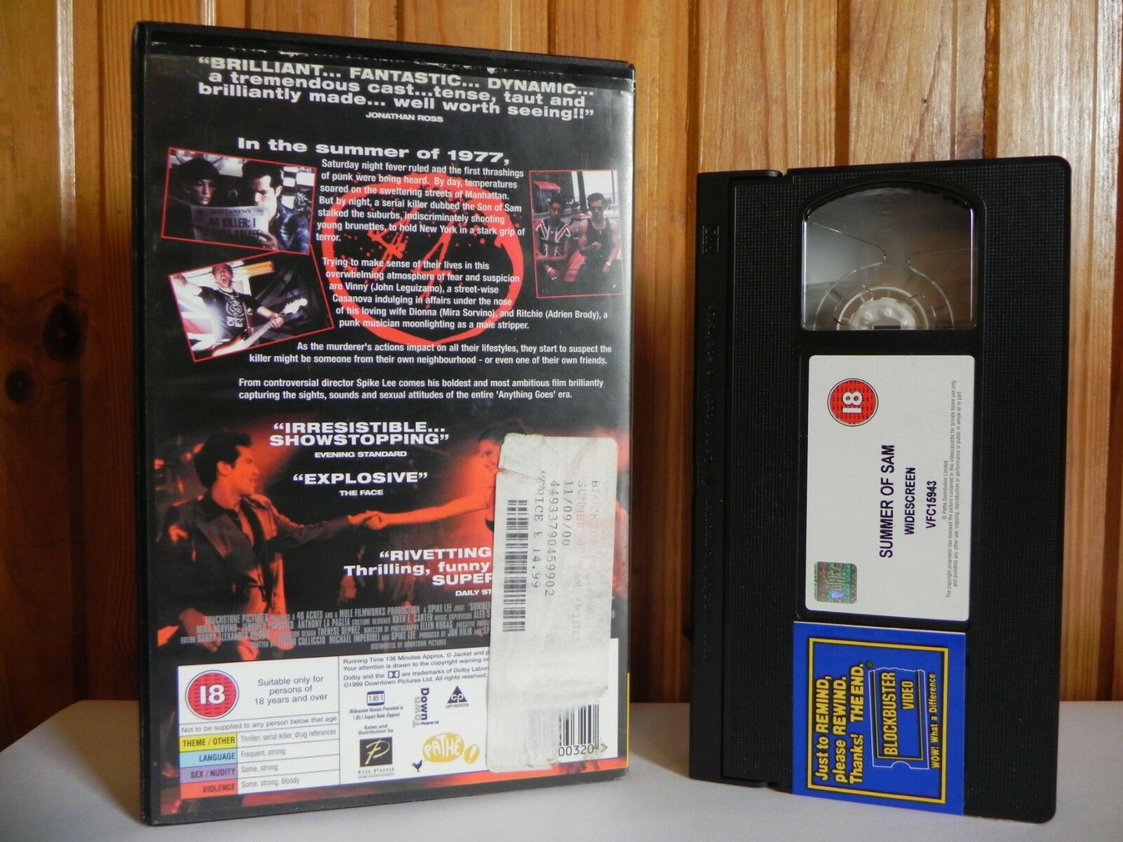 Summer Of Sam - Pathe! - Drama - Ex-rental - Adrien Brody - Large Box - Pal VHS-