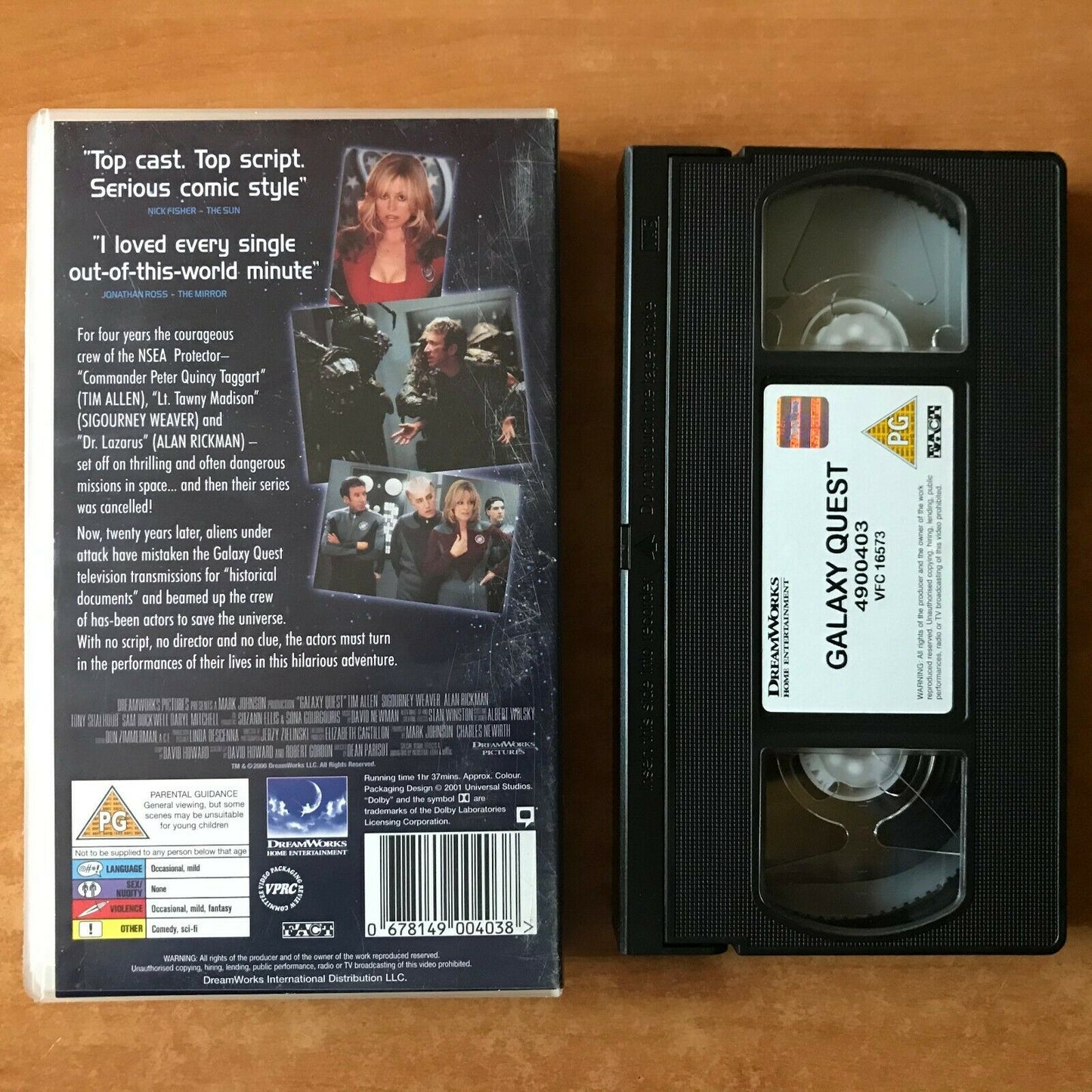 Galaxy Quest: Sci-Fi Parody - Comedy - Sigourney Weaver / Alan Rickman - Pal VHS-