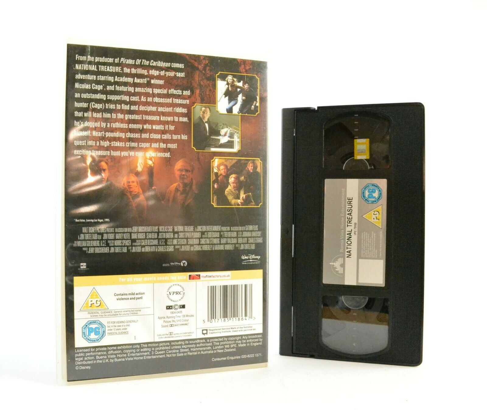 National Treasure: Disney - Adventure - Large Box - Ex-Rental - N.Cage - Pal VHS-