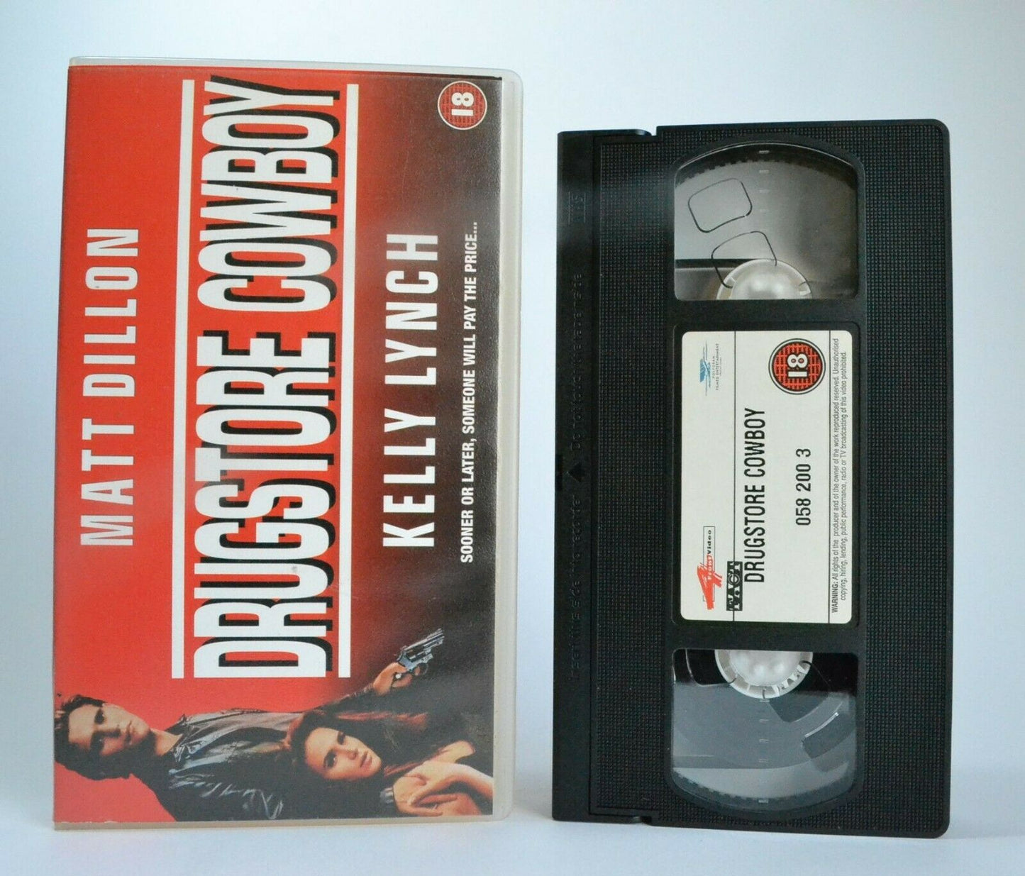 Drugstore Cowboy: A G.Van Sant Crime Drama (1989) - M.Dillon/K.Lynch - Pal VHS-