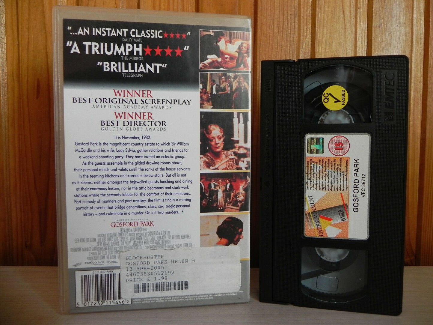 Gossford Park - Robert Altman - Many Stars - Big-Box - Classic - Drama - Pal VHS-