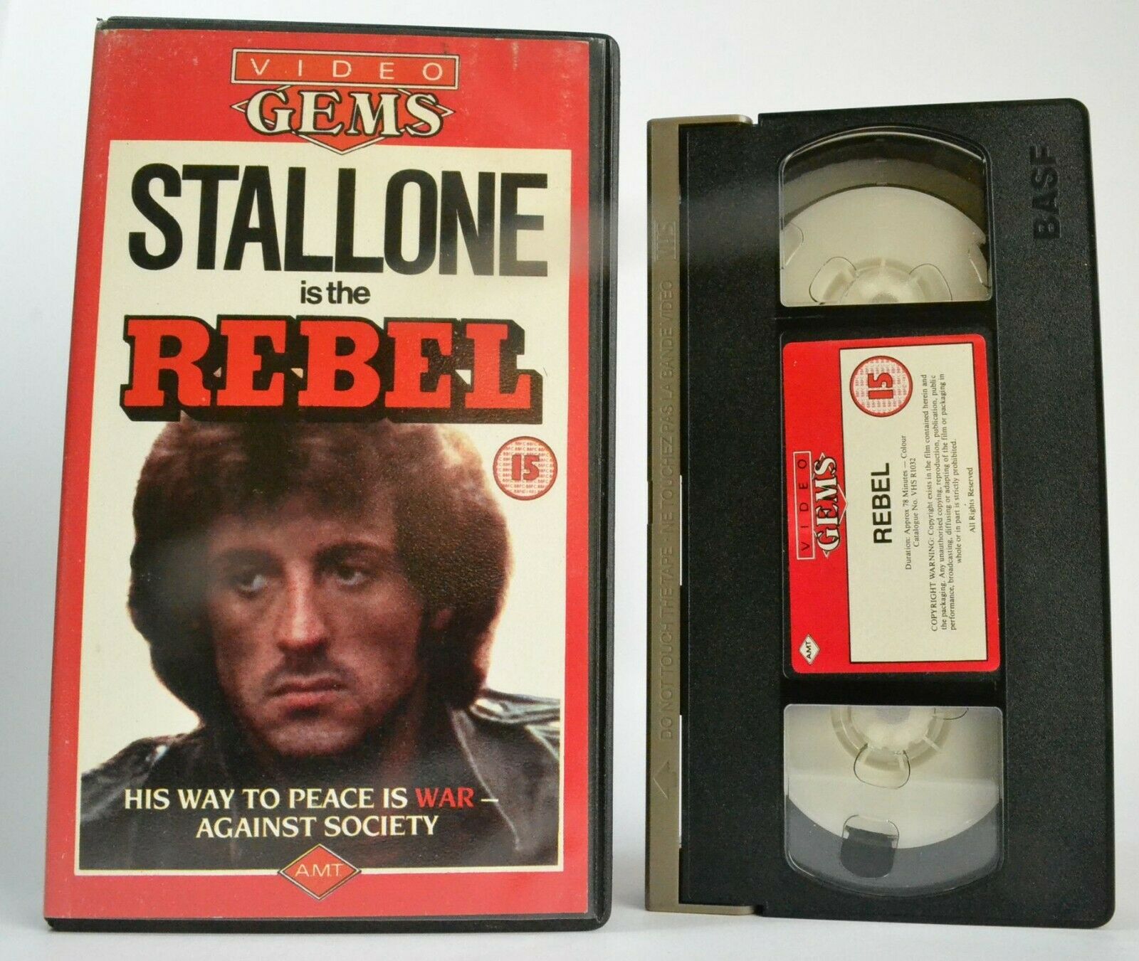 Rebel [aka No Place To Hide]: (1973) Cult Thriller - Sylvester Stallone - OOP VHS-