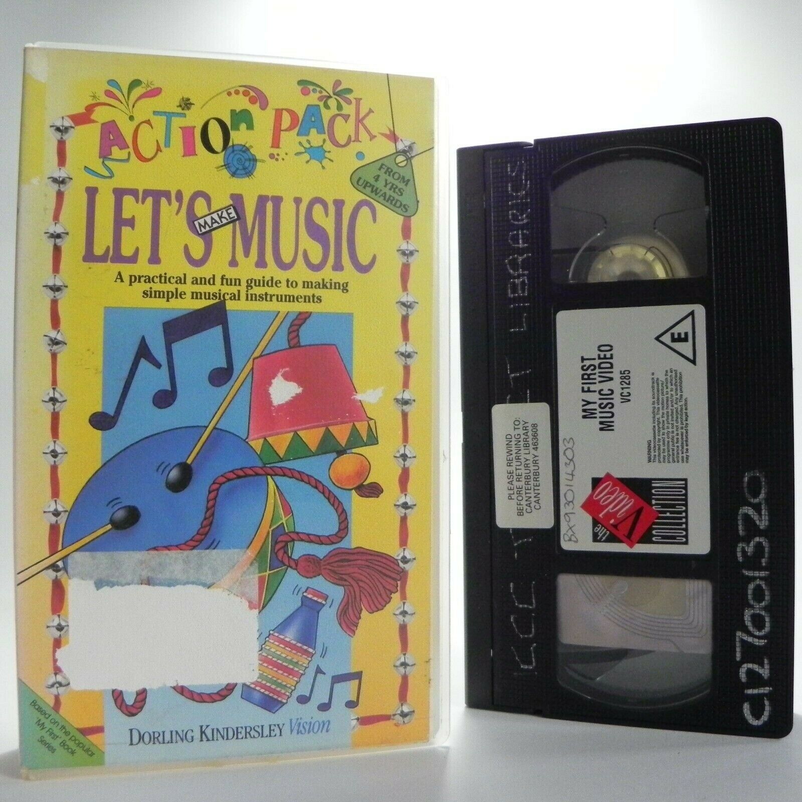 Action Pack: Let's Make Music - Learning - Educational - Children's - Pal VHS-