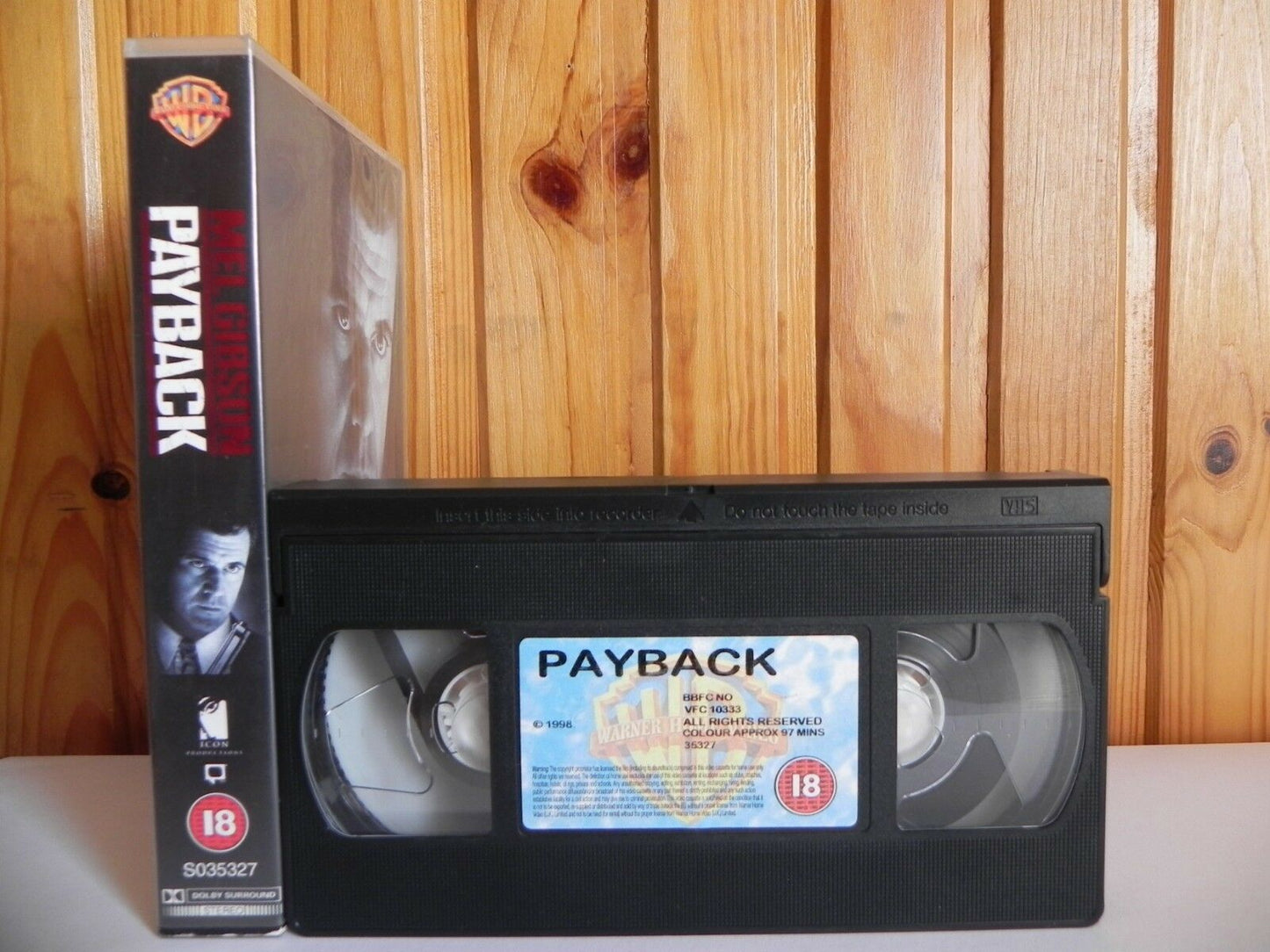 Payback - Warner Home - Thriller - Cert (18) - Mel Gibson - Gregg Henry - VHS-
