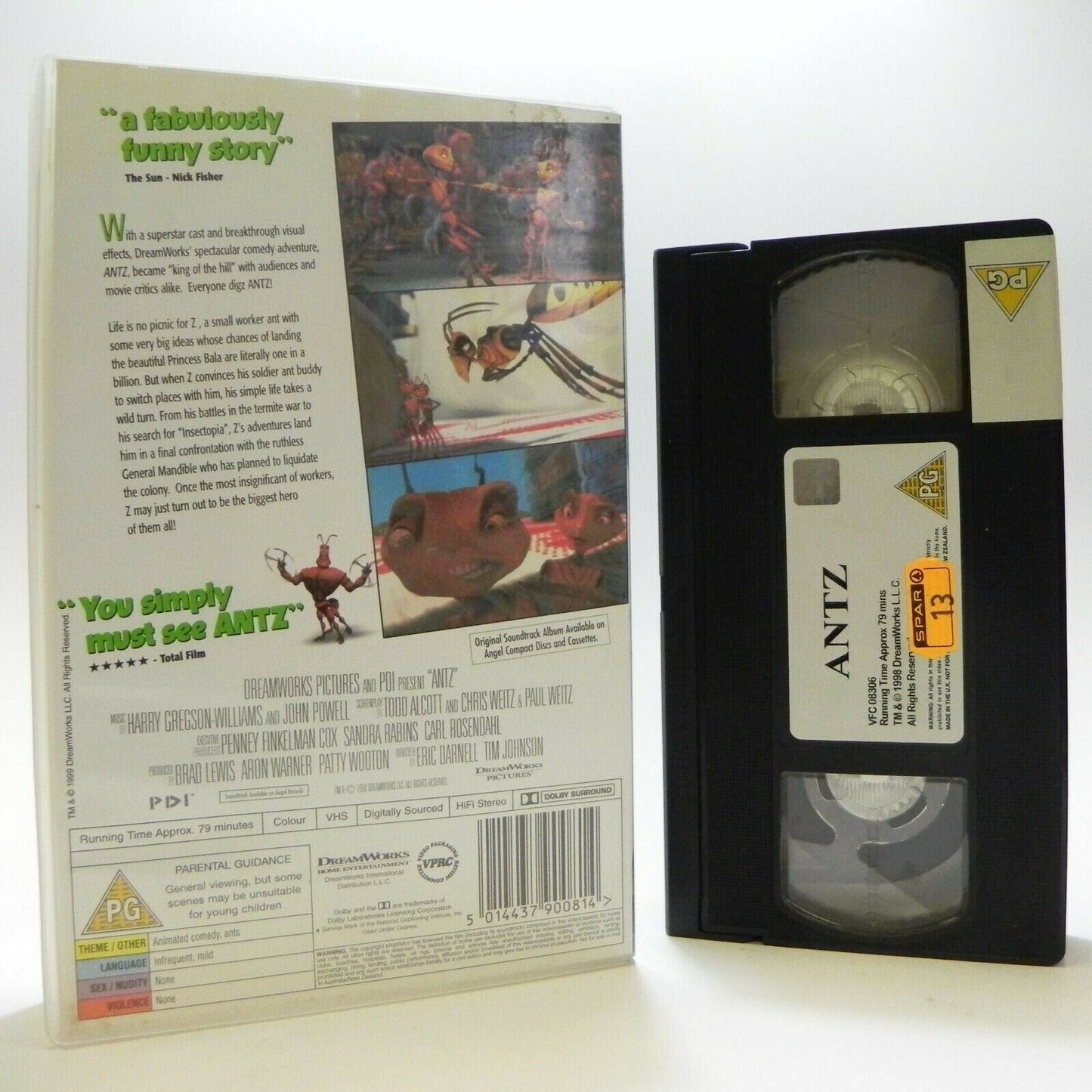 Antz: DreamWorks (1999) - Large Box - Comedy/Adventure - Family - Kids - Pal VHS-