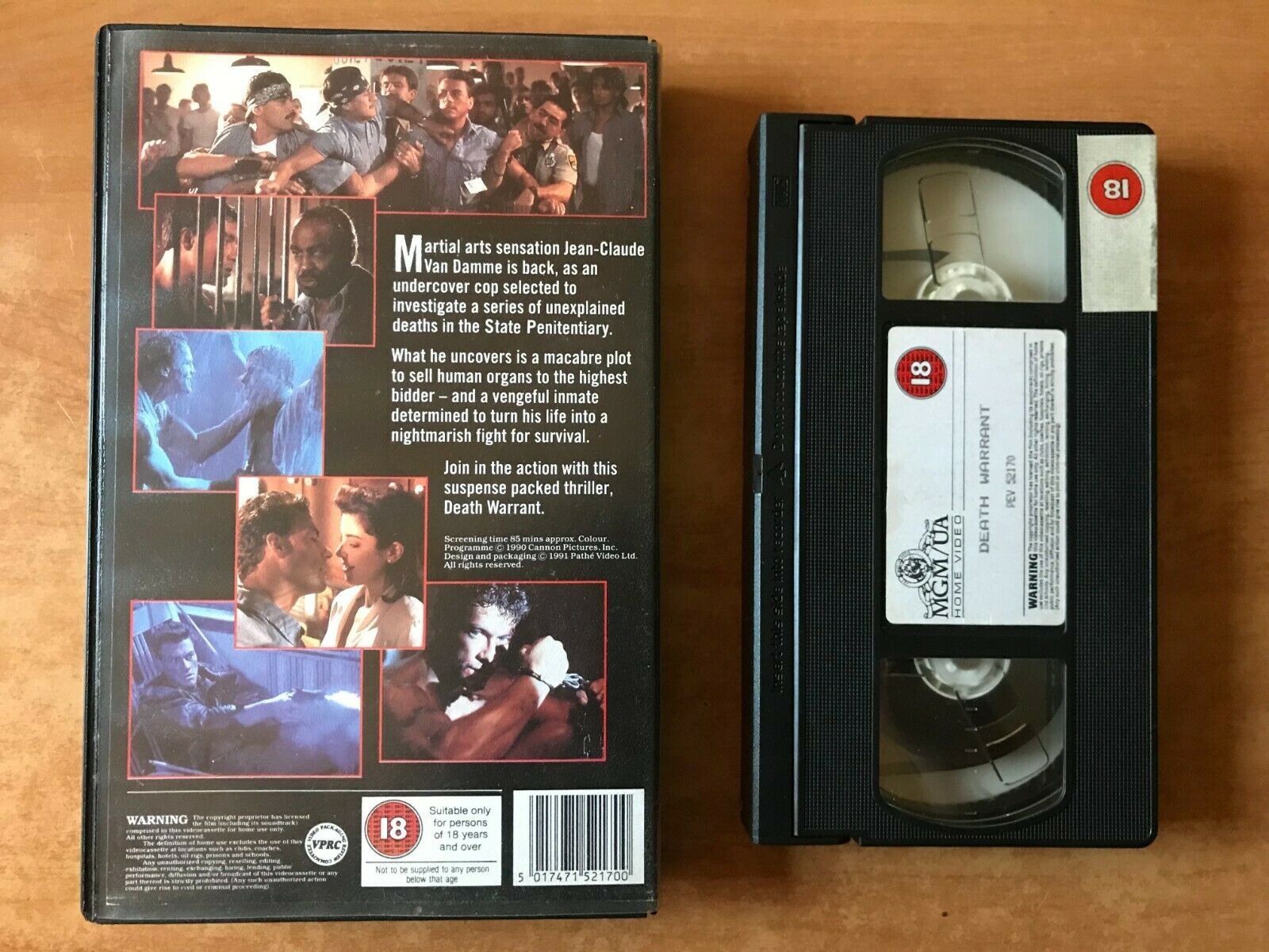 Death Warrant (1990): Prison Action [Large Box] Jean-Claude Van Damme - Pal VHS-