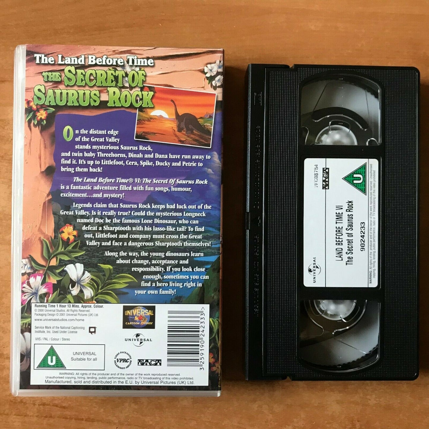 The Land Before Time: Secret Of Saurus Rock - Singalong - Animated - Kids - VHS-