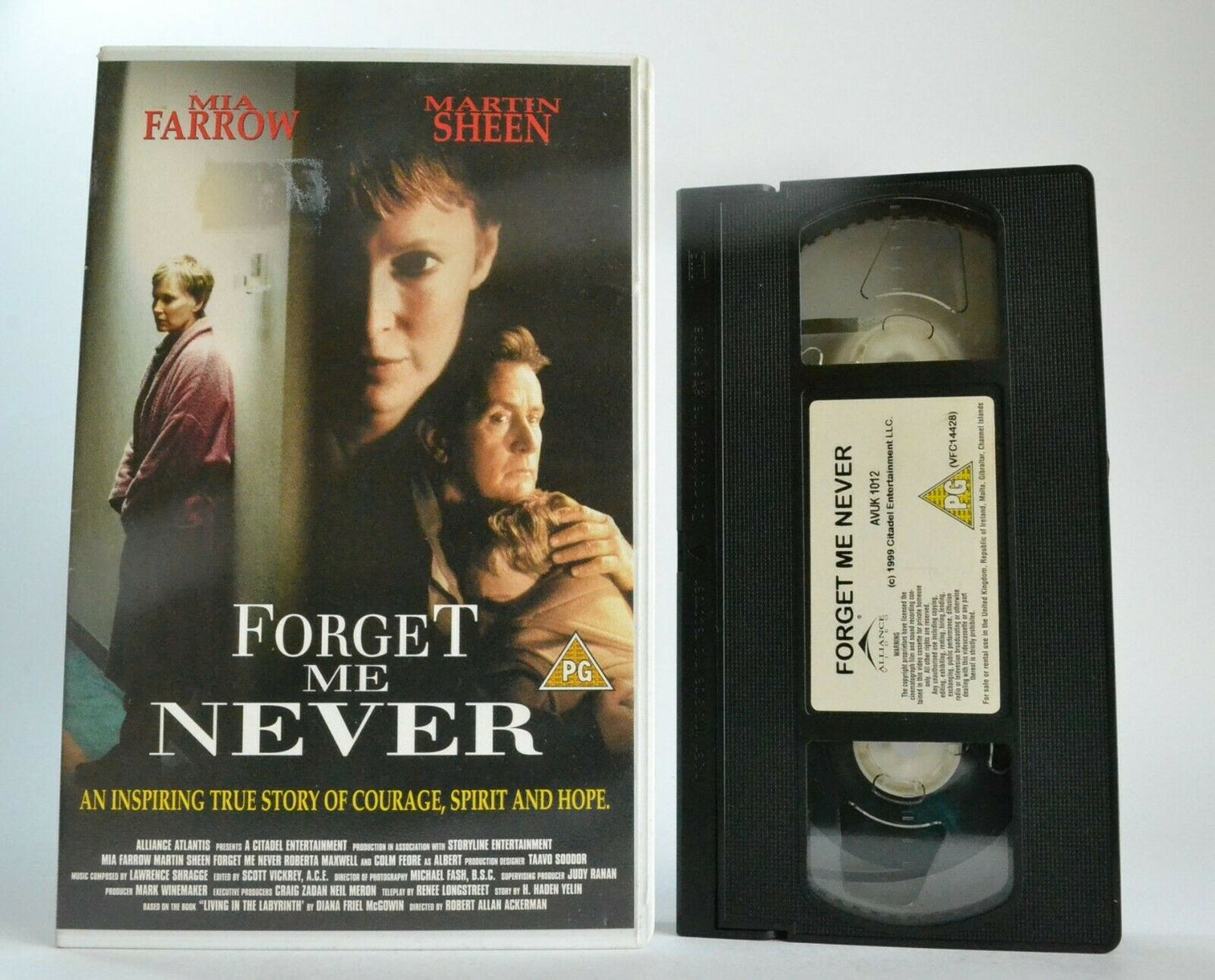 Forget Me Never: (1999) TV Drama - Large Box - Mia Farrow/Martin Sheen - Pal VHS-
