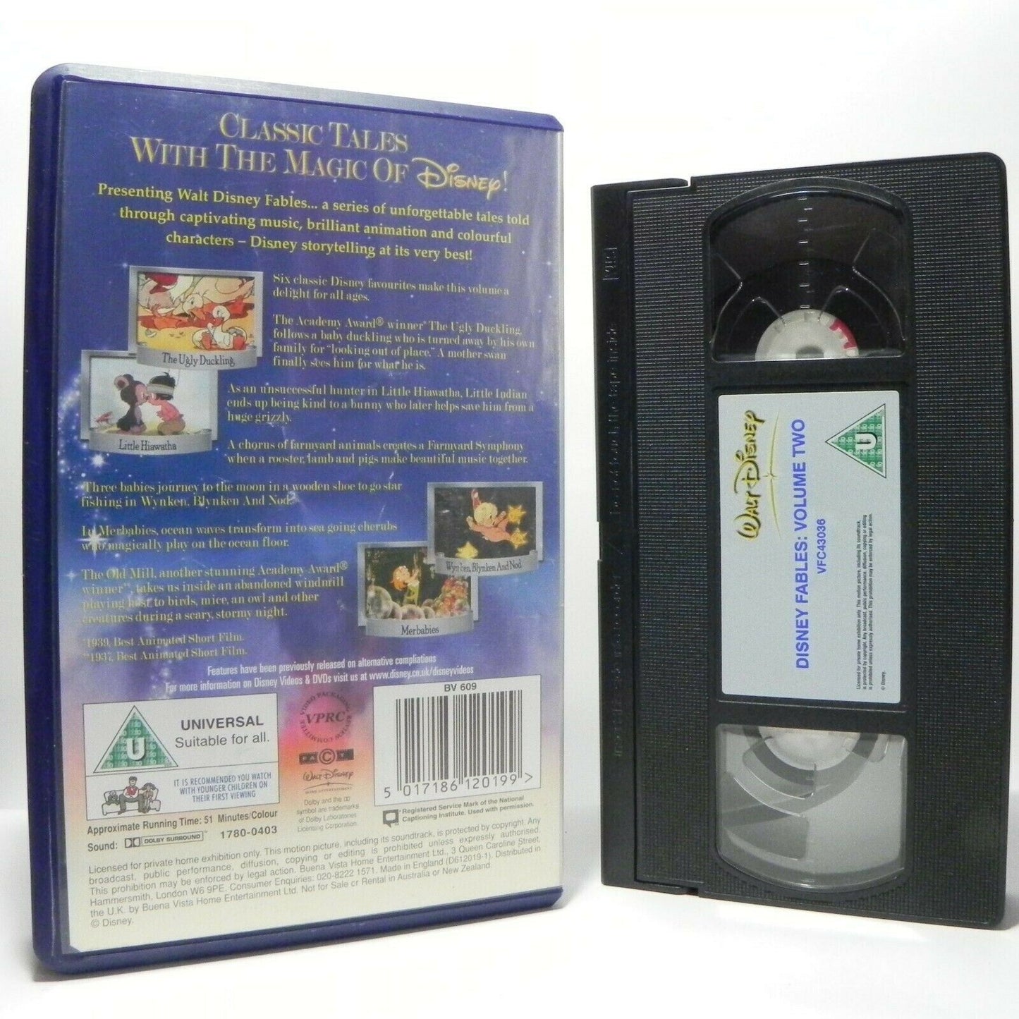 Fables: Voume 2 - Clasic Stories - Walt Disney - Animated - Children's - Pal VHS-