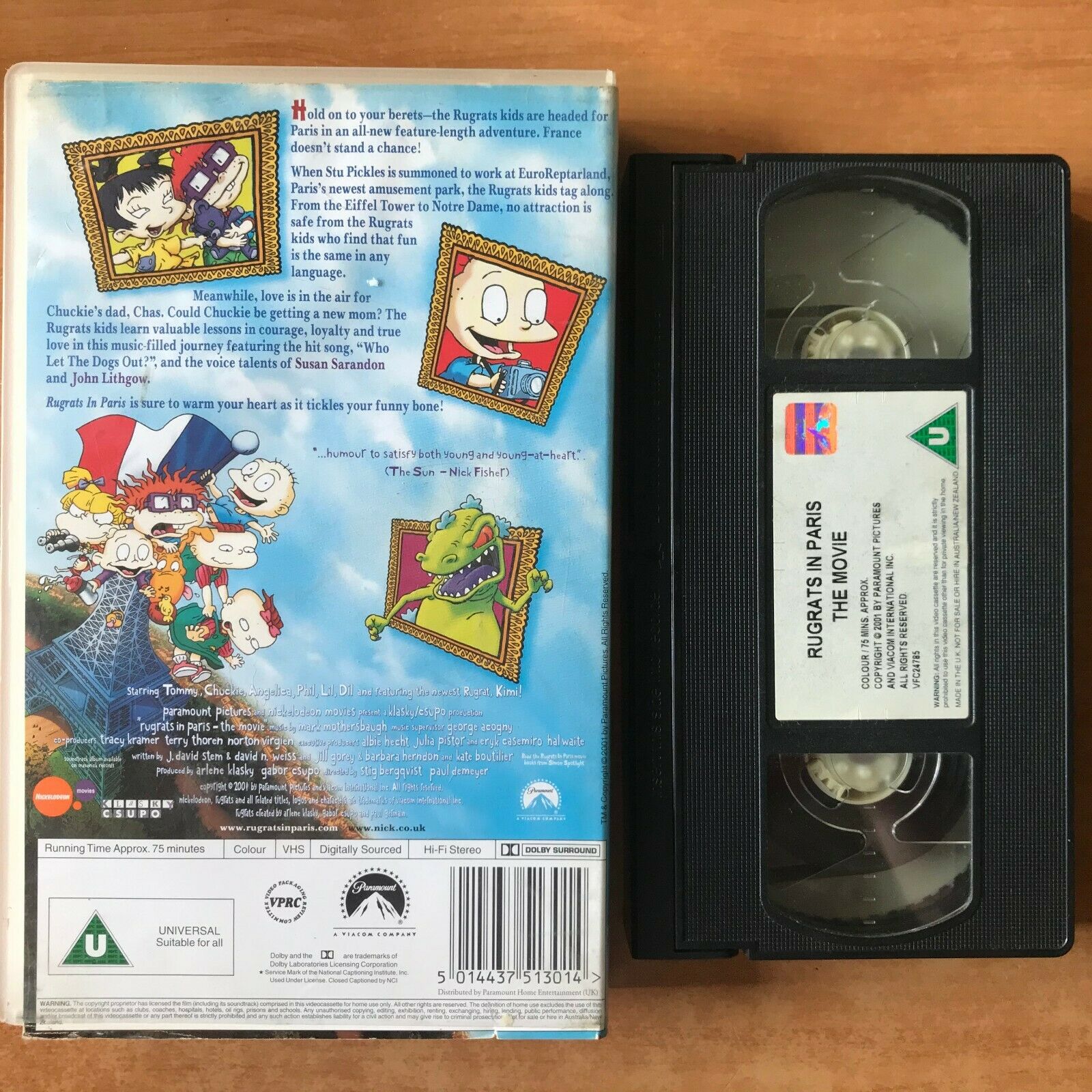 Rugrats In Paris: The Movie; [Nickelodeon] Large Box - Animated - Kids - Pal VHS-