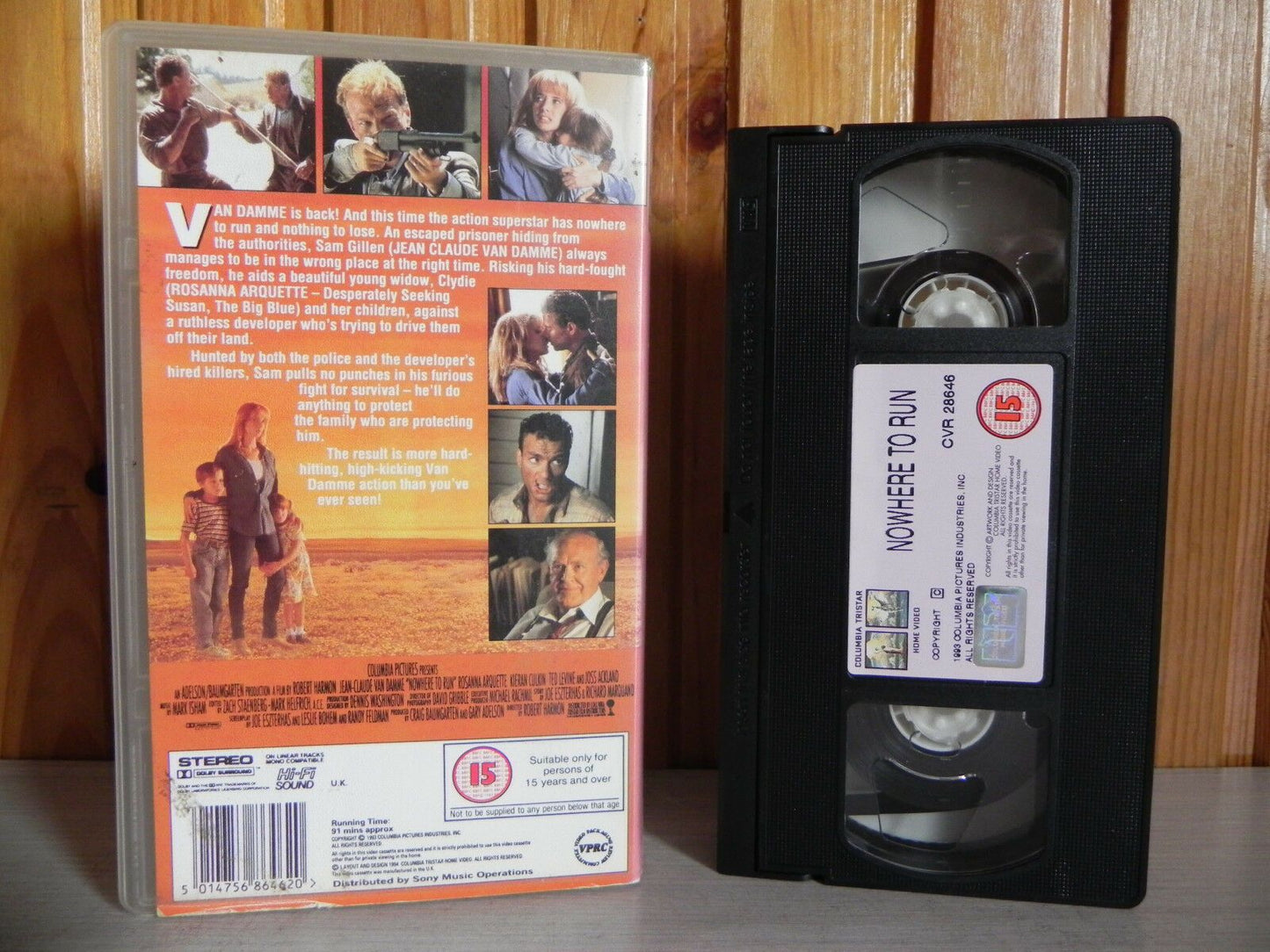 Nowhere To Run - Columbia Tristar - Action - Jean-Claude Van Damme - Pal VHS-
