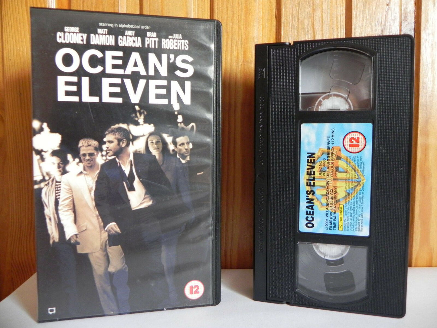 Ocean's Eleven - Warner Home - Action - George Clooney - Matt Damon - Pal VHS-