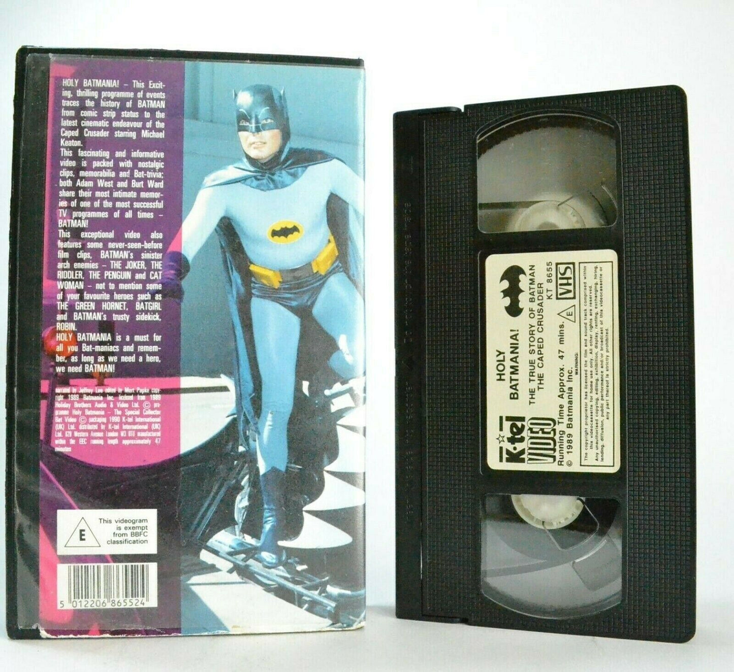 Holy Batmania!: Documentary (1989) - The History Of Batman - Adam West - Pal VHS-