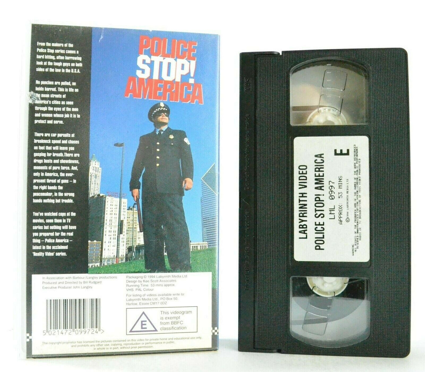 Police Stop! America: Reality Video - Drug Busts - Gangwars - Car Pursuits - VHS-