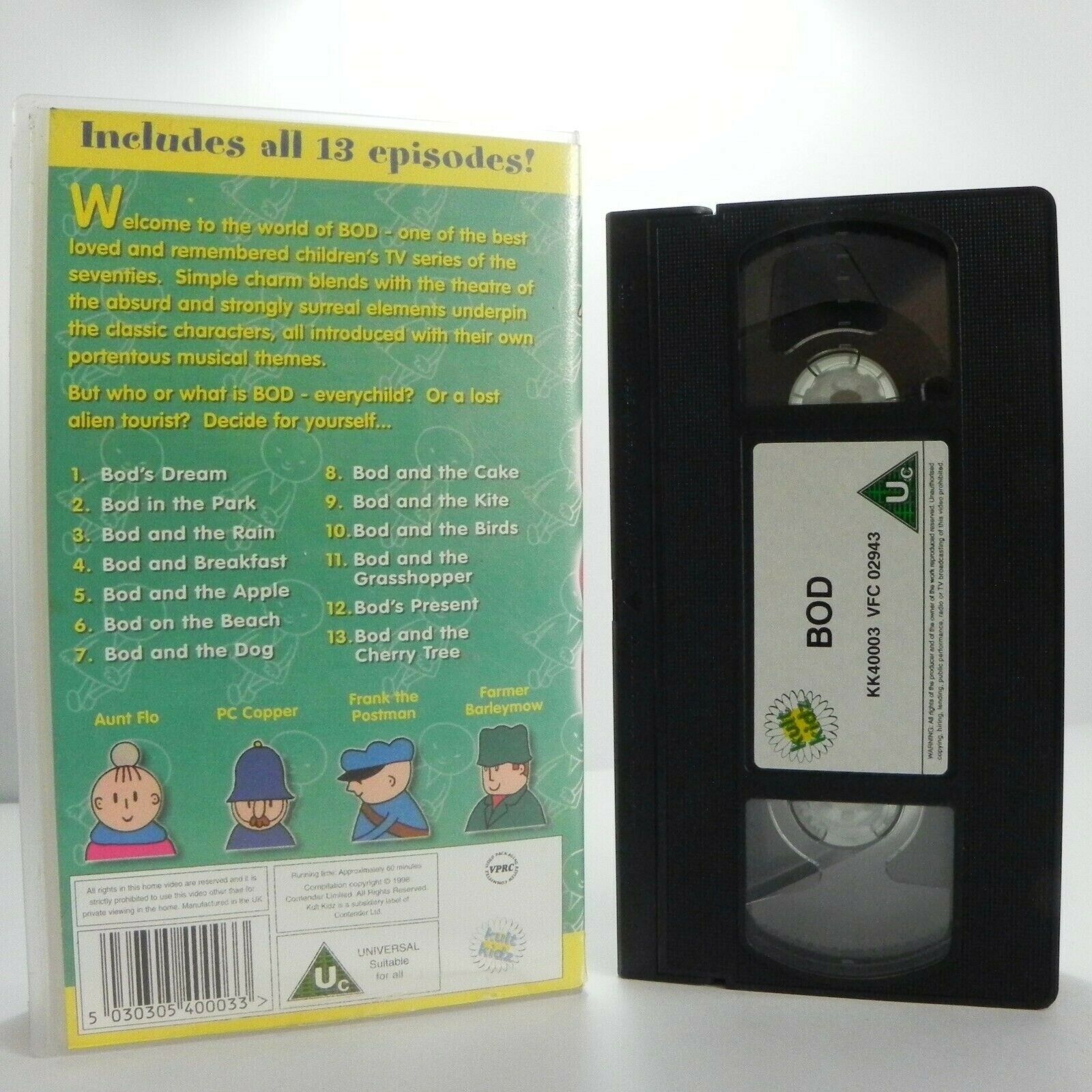 Bod - Classic 70' Series - 13 Episodes - Children's TV Animation - Pal VHS-