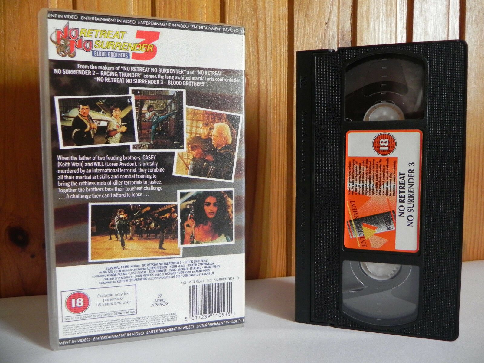 No Retreat, No Surrender 3: Blood Brothers - Entertainment In Video - Pal VHS-