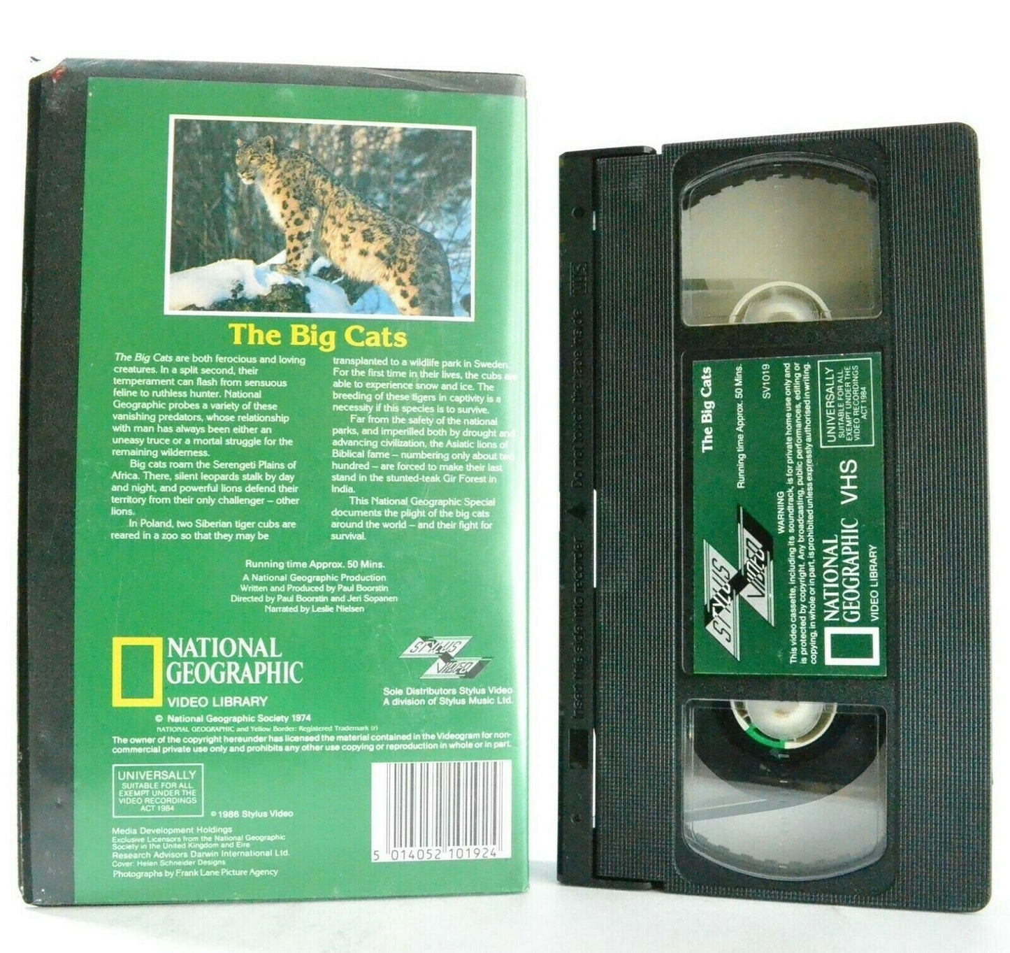 The Big Cats - National Geographic - Video Library - Documantary - Pal VHS-