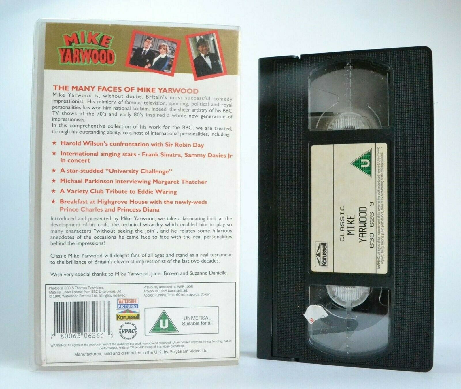 Mike Yarwood: The Very Best Of BBC Shows - British Comedy Impressionist - VHS-