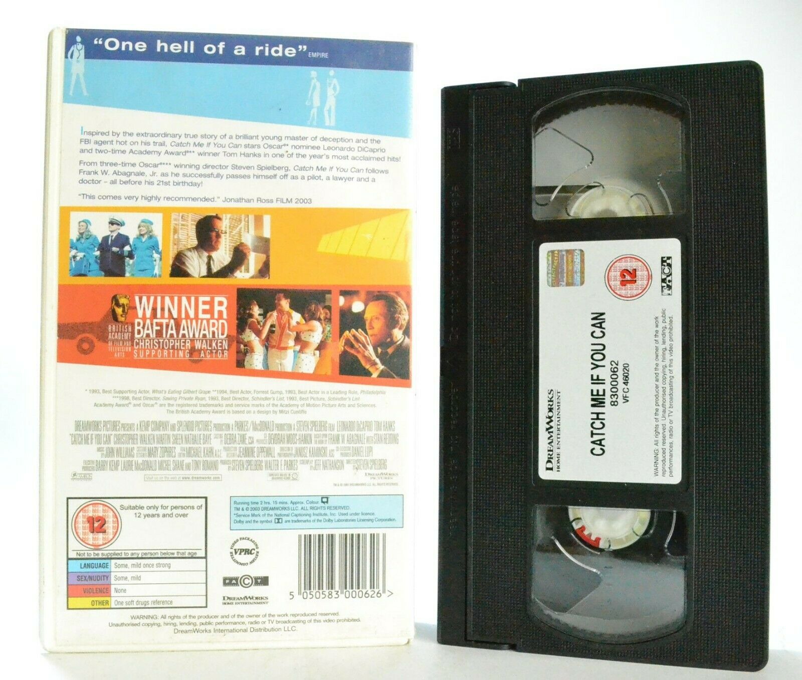 Catch Me If You Can: S.Spielberg Film - Biographical Crime Drama - T.Hanks - VHS-