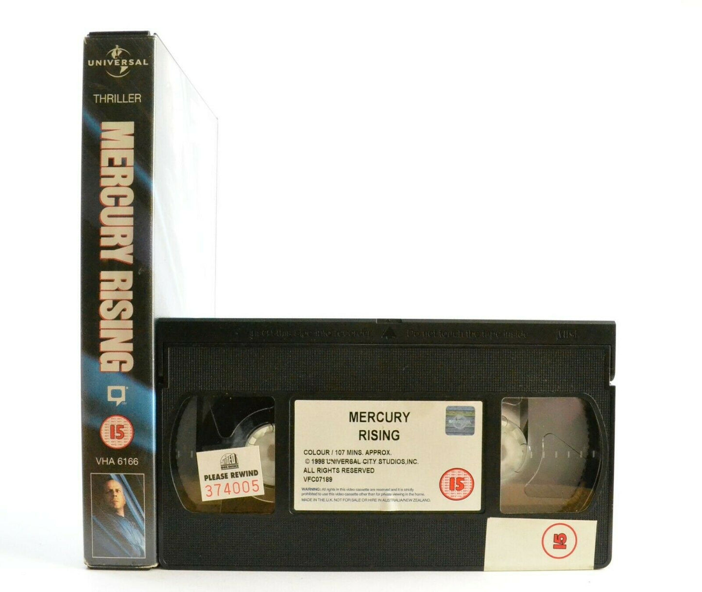Mercury Rising: Police Thriller (1998) - Large Box - Ex-Rental - B.Willis - VHS-