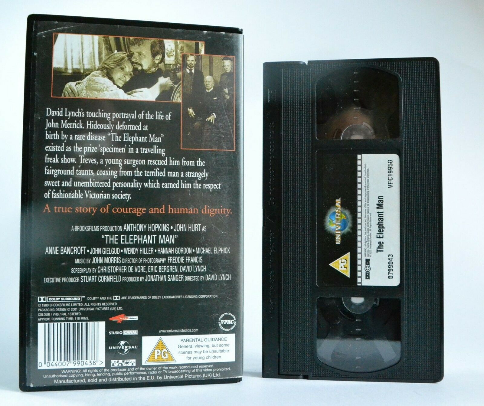 The Elephant Man (1980): David Lynch Historical Drama - Anthony Hopkins - VHS-