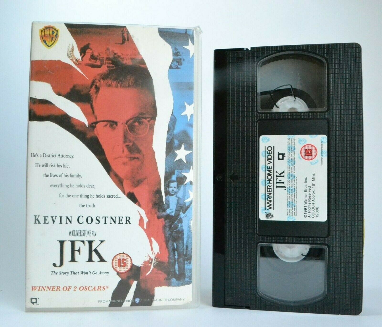 JFK (1991): An O.Stone Film - Political Thriller - K.Costner/T.Lee Jones - VHS-