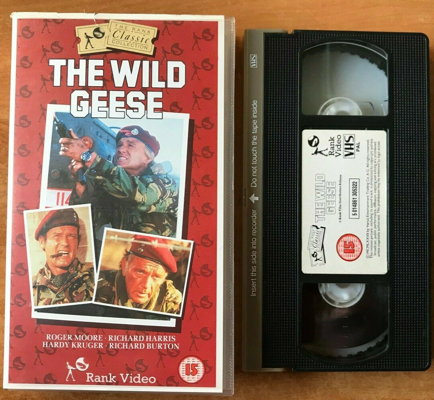 The Wild Geese (1978): Mercenaries In Africa - War Drama - Roger Moore - VHS-
